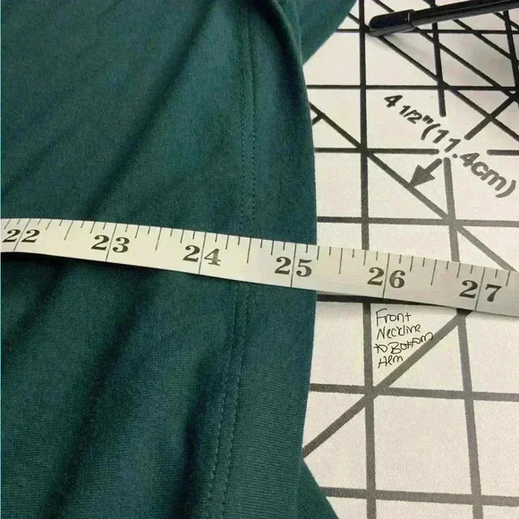 Eileen Fisher Womens Size S/P Forest Green Long Sleeve Dress - Picture 13 of 13